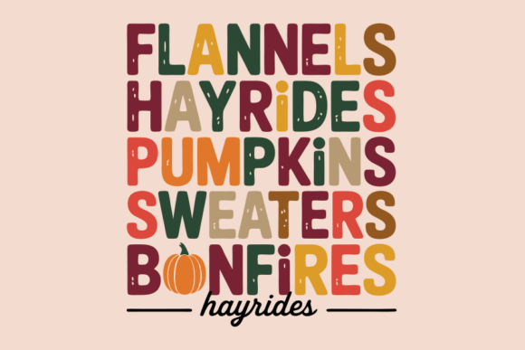 Autumn Typography Graphics for T-Shirt Designs