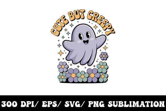 Cute but Creepy Halloween Graphic for T-Shirt Designs