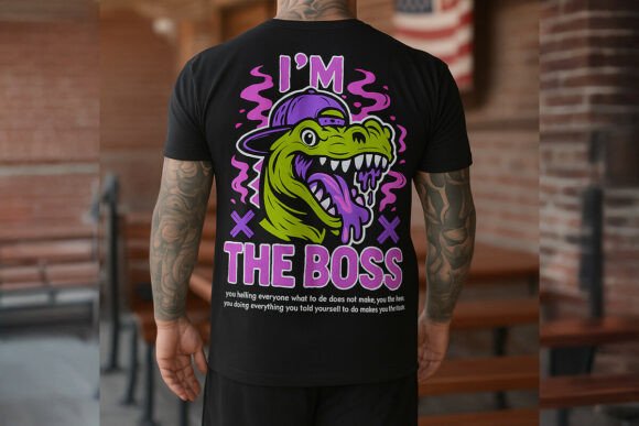 Dinosaur Boss Graphics for Bold T-Shirt Designs