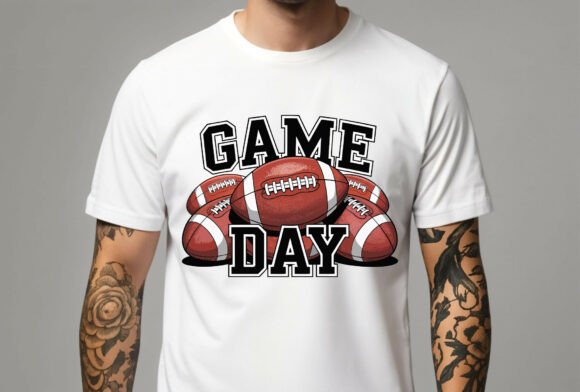 Game Day Football Graphic: T-Shirt Designs & Graphics