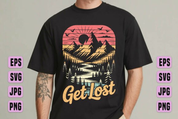 Get Lost Retro Wilderness Graphics for T-Shirt Designs