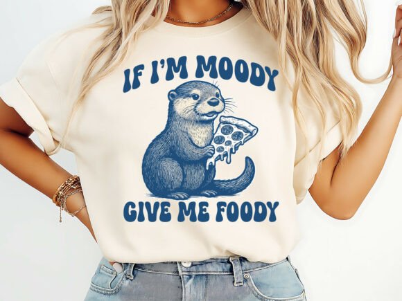 Moody Otter Pizza Graphics for T-Shirt Designs