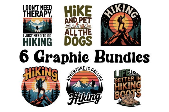 Mountain Vibes Hiking Graphics for T-Shirt Designs