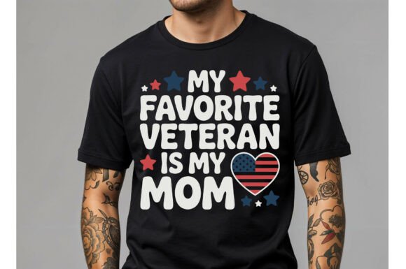 Patriotic Veteran Mom Graphics for T-Shirt Designs