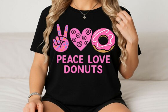 Peace Love Donuts Graphics for T-Shirt Designs