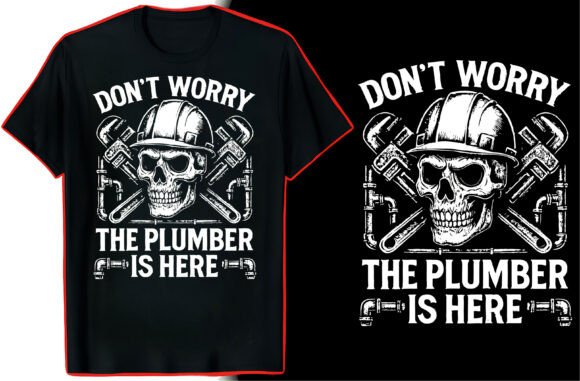 Plumber T-Shirt Graphics for Editorial Use