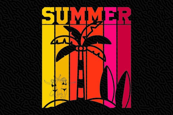 Retro Summer Graphic: Elevate T-Shirt Designs & Graphics