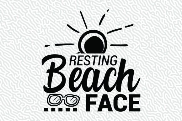 Summer Resting Beach Face Graphics for T-Shirt Designs