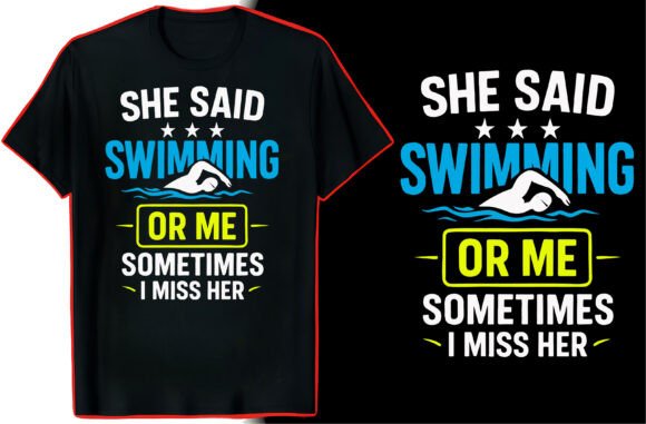 Swimming T-Shirt Graphic Art Review
