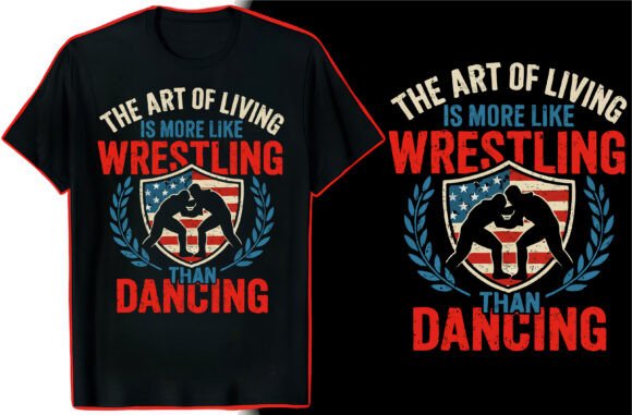 Wrestling T-Shirt Graphic Art for Bold Designs